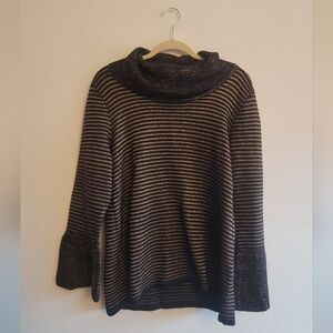 nye metallic gold and black Calvin Klein sweater